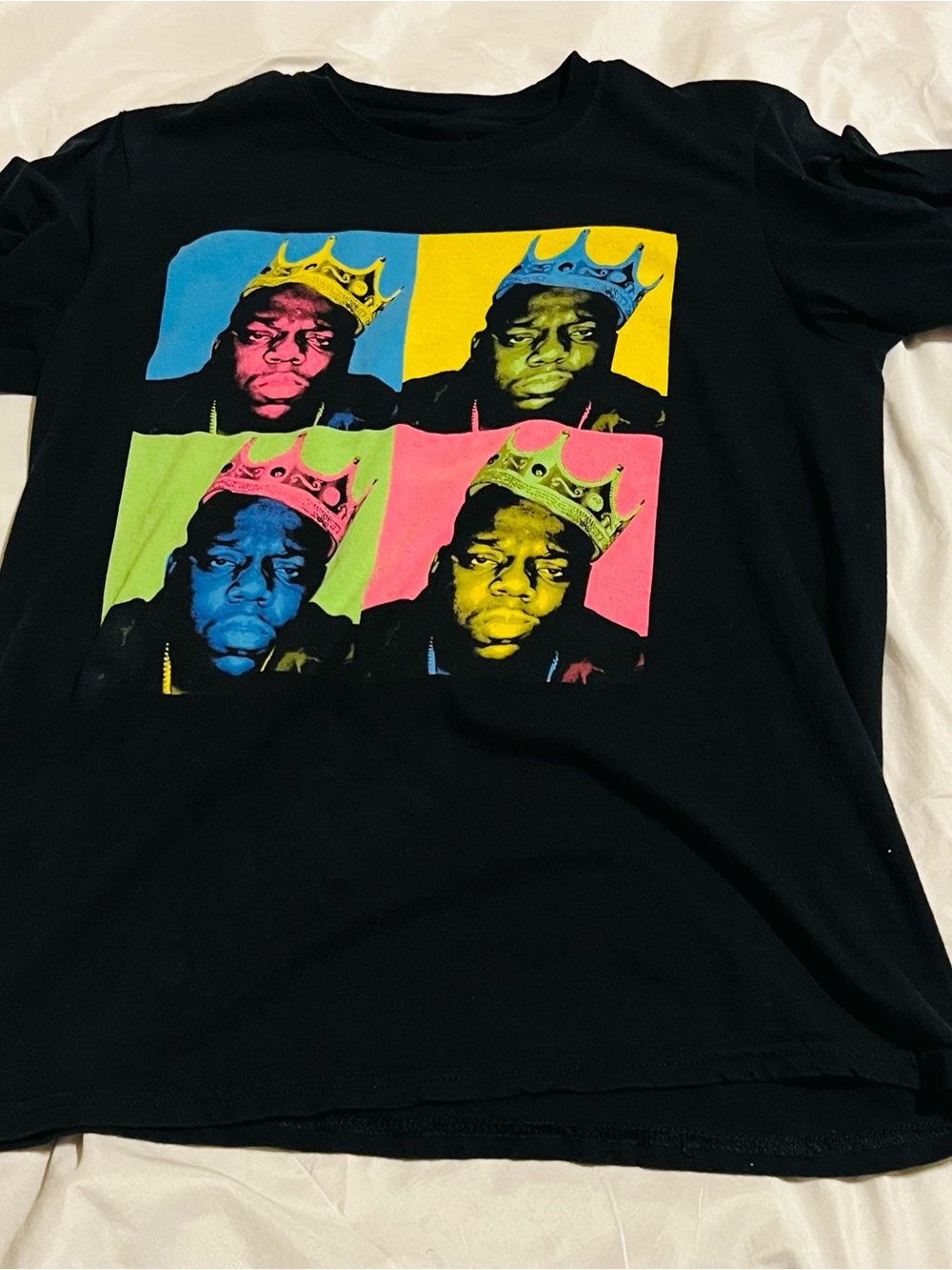 Black Kids Graphic Tee with Multicolor Pop-Art Print
